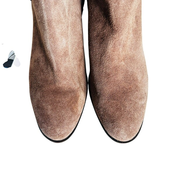 NEW Sonoma Suede Leather Booties 9 M Sonya Taupe Beige Shoes Western Vibe NWT - Picture 3 of 10